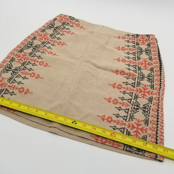 Loft | NWT Tan Ebroidered Skirt - 12 - Picture 10 of 11